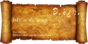 Dús Ágnes névjegykártya